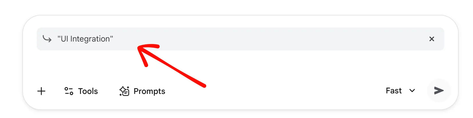 Quoted text displayed above the Gemini input box after clicking Ask Gemini